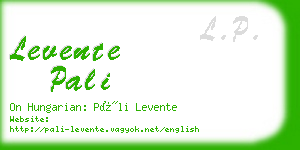 levente pali business card